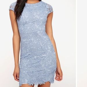 Blue lace dress